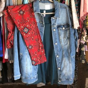 LulaRoe outfit 2xl Jaxon 2xl teal Classic Aztec TC